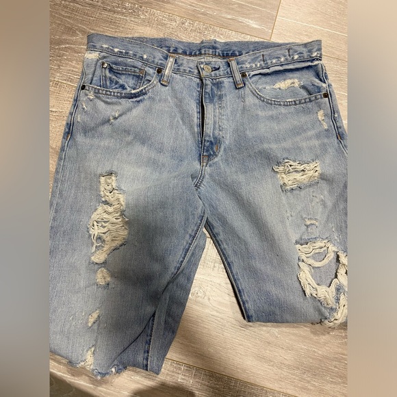 Ralph Lauren Denim and Supply, Distressed Boyfriend Jeans Size 28 - Picture 5 of 8